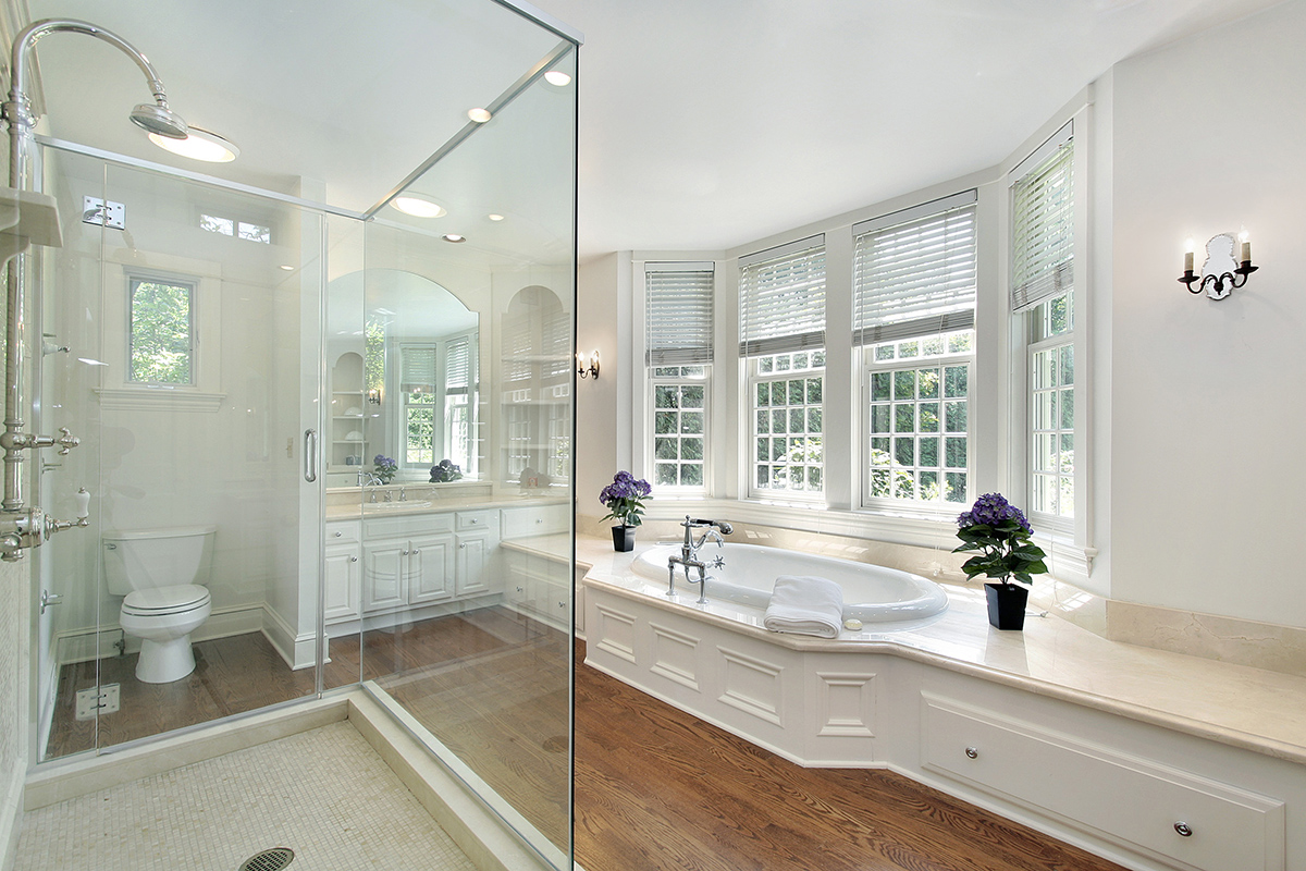White luxury master bath